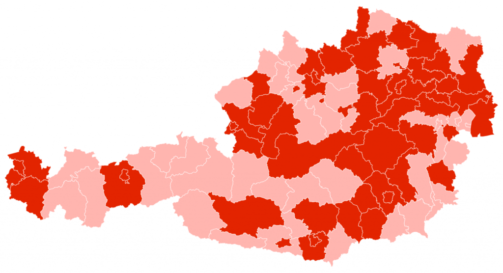 Grafik: Besuchte Bezirke