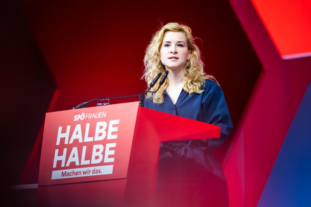 Bild: SPÖ-Bundesfrauenvorsitzende Eva-Maria Holzleitner