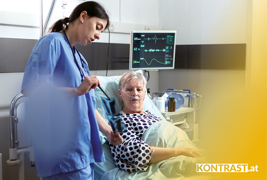 Visite im Krankenhaus