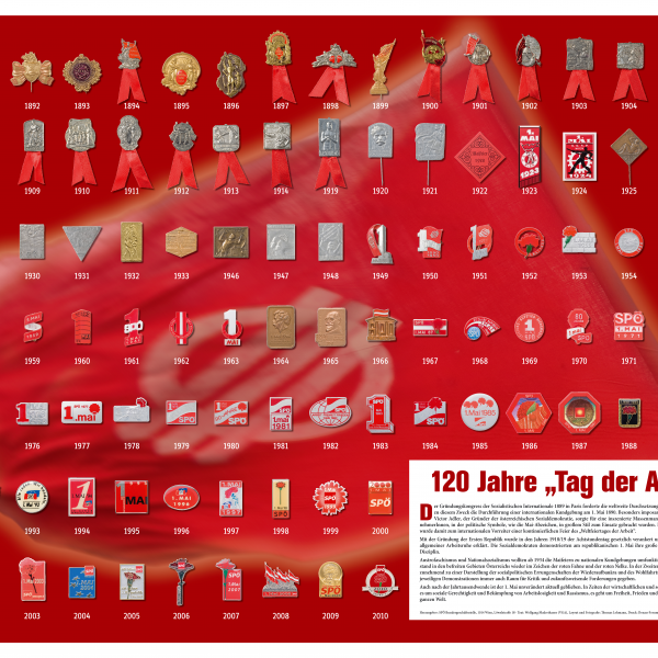 Vintage Plakat 120 Jahre "Tag der Arbeit"