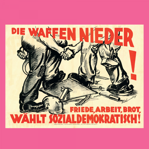 Vintage-Plakat "Die Waffen nieder!"