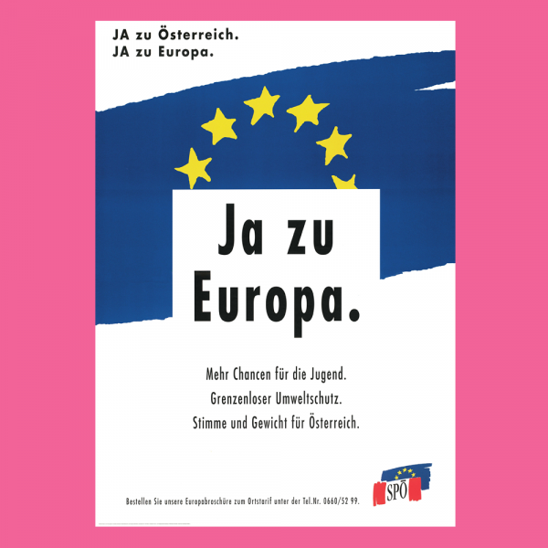 Vintage-Plakat "Ja zu Europa."