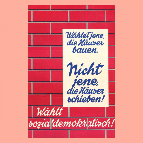Vintage-Plakat "Wählt sozialdemokratisch!"