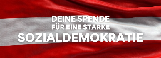 Grafik: Im Hintergrund eine rot-weiß-rote Fahne, die wellen schlägt. Darauf weißer Text: 