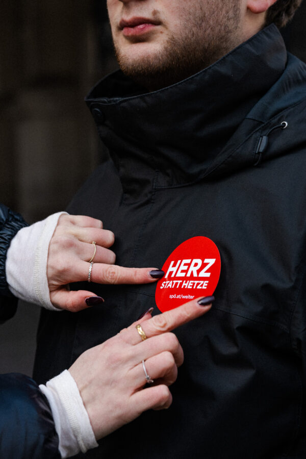 Sticker Herz statt Hetze (20 Stk.)