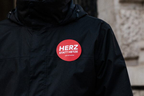 Sticker Herz statt Hetze (20 Stk.) – Bild 2