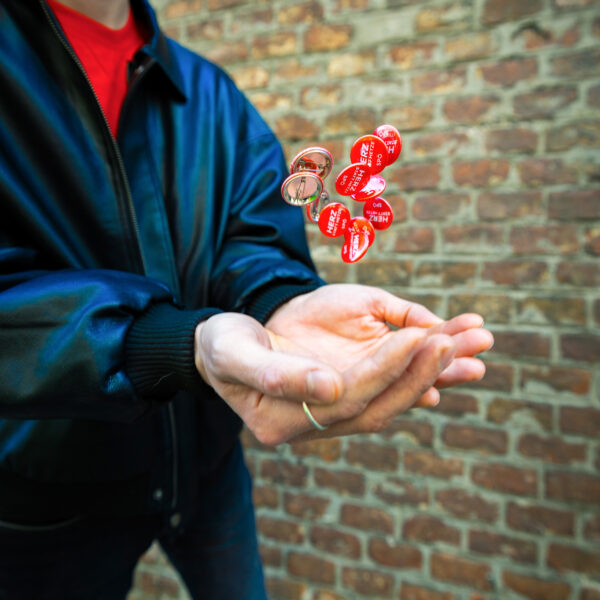 Buttons Herz statt Hetze