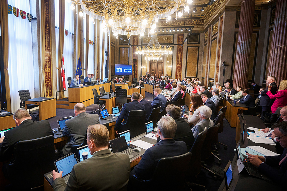 987. Sitzung des Bundesrates, Blick Richtung Sitzungsteilnehmerinnen und -teilnehmer