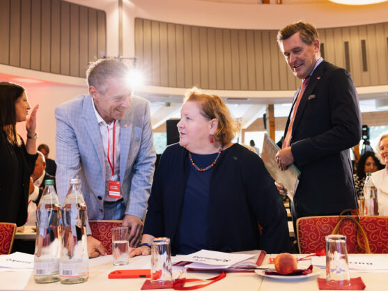 Korinna Schumann,Peter Eder und Peter Hanke im Publikum